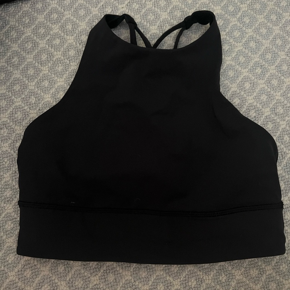 Black Lulu Lemon High Neck Tank Top